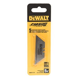 dewalt carbide edge utility knife blade - last 10x longer (5-pack)