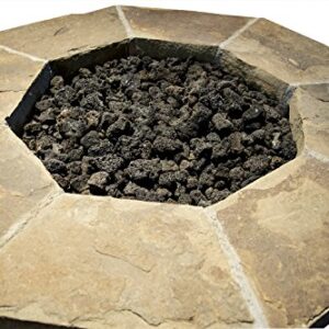 Black Lava Rocks for Fire Pit, 1 Cu Ft, (35 to 40 pounds). Naturally Formed Volcanic Rock Mined in the USA. Varies In Size From 1/2" to 1 1/2"