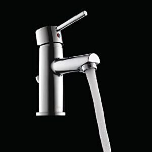 Delta Faucet Modern Single Hole Bathroom Faucet, Single Handle Bathroom Faucet Chrome, Bathroom Sink Faucet, Drain Assembly, Chrome 559LF-PP 7.25 x 6.00 x 6.25 inches