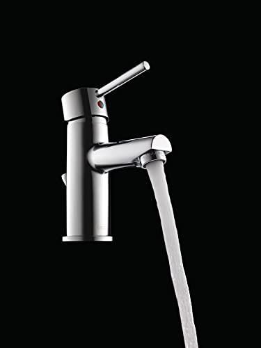 Delta Faucet Modern Single Hole Bathroom Faucet, Single Handle Bathroom Faucet Chrome, Bathroom Sink Faucet, Drain Assembly, Chrome 559LF-PP 7.25 x 6.00 x 6.25 inches