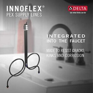 Delta Faucet Modern Single Hole Bathroom Faucet, Single Handle Bathroom Faucet Chrome, Bathroom Sink Faucet, Drain Assembly, Chrome 559LF-PP 7.25 x 6.00 x 6.25 inches