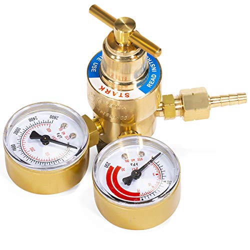 XtremepowerUS Welding Gas Welder Oxygen Acetylene Gauge Regulator Pressure Gauge for Welding Gas Torch Rear Mount Fitting (Acetylene)