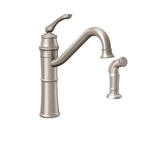 Moen 87999SRS 1H SRS KT Faucet W/Spray, 9, Spot Resist Stainless