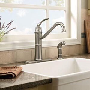 Moen 87999SRS 1H SRS KT Faucet W/Spray, 9, Spot Resist Stainless