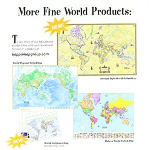 Kappa Map 11768 World Atlas Scholastic Edition, 8.5" Height, 0.13" Width, 11" Length