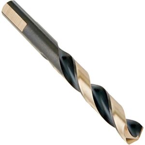 Cle-line C21165 Bit Barrel Style 1875R High Speed Steel Mechanics Length Drill Set, Black and Gold Finish, 1/16" - 1/2" Finish, 29 Pieces