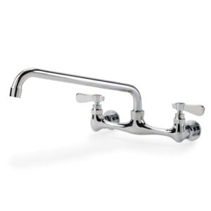 commercial kitchen restaurant faucet 8" center splash-mount faucet w/ 12" spout