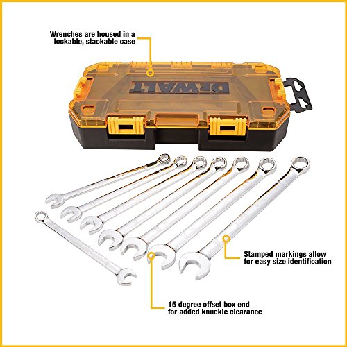 DEWALT Combination Wrench Set, Metric, 8-Piece (DWMT73810)