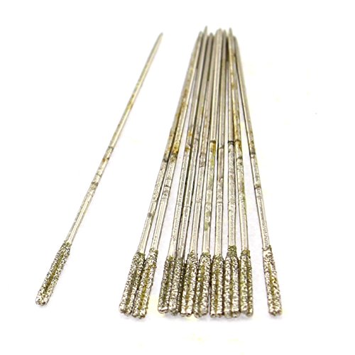 JINGLING 1.4mm Diamond Lapidary Drill Bits Micro Solid Bit Tipped Jewelry Tools for Stone Rock Pack of 20Pcs