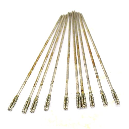 JINGLING 1.4mm Diamond Lapidary Drill Bits Micro Solid Bit Tipped Jewelry Tools for Stone Rock Pack of 20Pcs