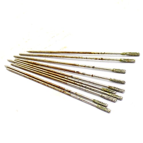 JINGLING 1.4mm Diamond Lapidary Drill Bits Micro Solid Bit Tipped Jewelry Tools for Stone Rock Pack of 20Pcs