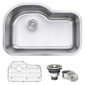ruvati rvm4700 undermount 16 gauge 31.5" kitchen sink single bowl