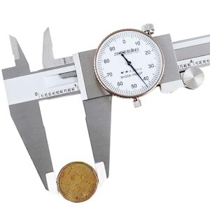 Accusize Industrial Tools 0-12 inch by 0.001 inch Precision Dial Caliper, Stainless Steel, in Fitted Box, P920-S212