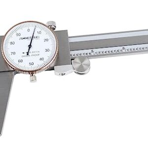 Accusize Industrial Tools 0-12 inch by 0.001 inch Precision Dial Caliper, Stainless Steel, in Fitted Box, P920-S212