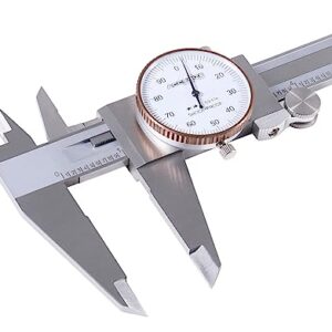 Accusize Industrial Tools 0-12 inch by 0.001 inch Precision Dial Caliper, Stainless Steel, in Fitted Box, P920-S212