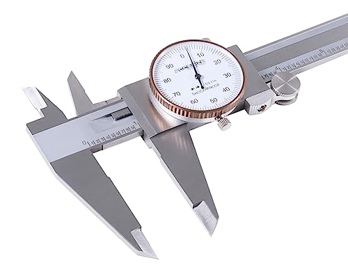 Accusize Industrial Tools 0-12 inch by 0.001 inch Precision Dial Caliper, Stainless Steel, in Fitted Box, P920-S212