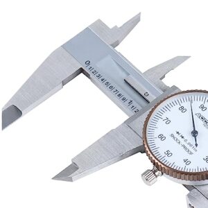 Accusize Industrial Tools 0-6 inch by 0.001 inch Precision Dial Caliper, Stainless Steel, in Fitted Box, P920-S216