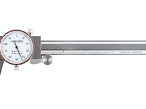 Accusize Industrial Tools 0-6 inch by 0.001 inch Precision Dial Caliper, Stainless Steel, in Fitted Box, P920-S216