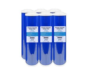 granular activated carbon gac water filter 20x4.5" 50 micron 6 pack
