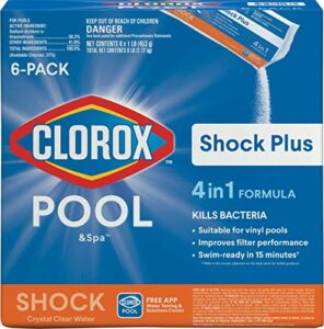 clorox pool&spa shock plus 6 pack (1 lb bags)
