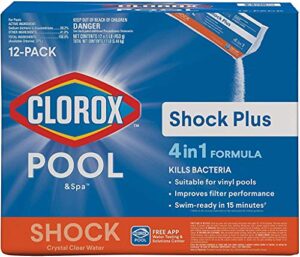 clorox pool&spa 32312clx shock plus, 12-pound, white