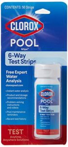 clorox pool&spa 70050clx 6-way test strips, white