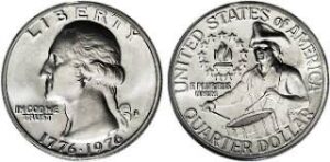 1976 quarter silver bu brilliant uncirculated quarter uncirculated us mint