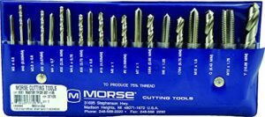 morse cutting tools 37105 tap and drill set, metric series, high speed steel, 105 number