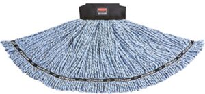 rubbermaid commercial products-1924782 maximizer mop head, blend, large, blue, cleans floors faster, heavy duty absorbancy