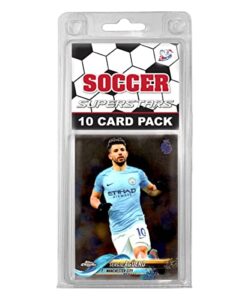 soccer cards- (10) card pack different soccer superstars starter kit! comes in souvenir case! great mix of modern & vintage players for the ultimate soccer fan! by 3bros