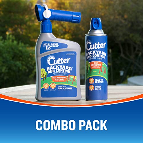 Cutter Backyard Bug Control Combo Pack, with Outdoor Fogger & Hose-End Spray Concentrate