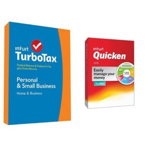 turbotax home and business 2014 and quicken for mac 2015 bundle