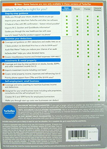 TurboTax Basic 2014 Simple 1040EZ/A, Federal Returns & Federal E-File (PC & Mac)