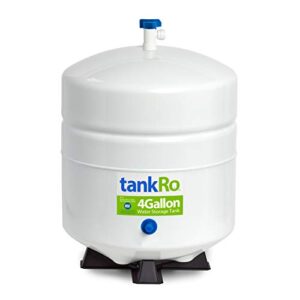 tankro ro132-tnk ro water filtration system expansion tank 4 gallon capacity – nsf certified – compact reverse osmosis water storage pressure tank 1/4" tank ball valve