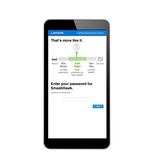 Linksys WiFi Extender, WiFi 5 Range Booster, Dual-Band Booster with High-Gain Antennas, 10,000 Sq. ft Coverage, Speeds up to (AC1200) 1.2Gbps, Uninterrupted Streaming and Gaming - RE6500HG