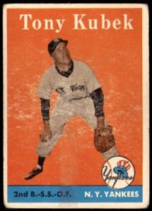 1958 topps # 393 tony kubek new york yankees (baseball card) fair yankees