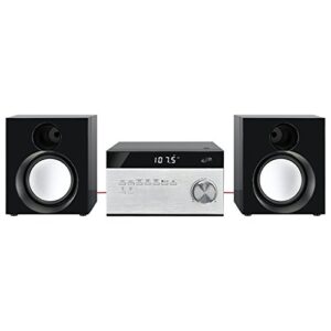 ilive wireless home stereo system, with cd player and am/fm radio, includes remote control (ihb227b),black/silver