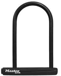master lock 8320d keyed u-lock, 7-1/4" x 8", black