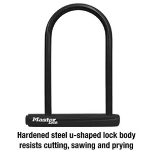 Master Lock 8320D Keyed U-Lock, 7-1/4" x 8", Black