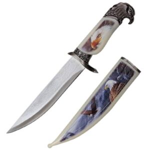 asr outdoor collectable 13.5 inch bald eagle knife with sheath