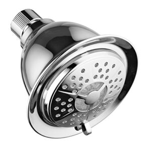 Dream Spa All Chrome 3-way LED Shower Head Combo with Air Jet LED Turbo Pressure-Boost Nozzle Technology. Color of LED lights changes automatically according to water temperature