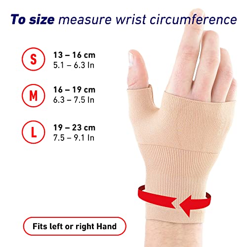 Neo-G Airflow Thumb and Wrist Support For Joint Pain, Tendonitis, Sprain, Hand Instability. Compression Wrist Sleeves with Thumb Support - M - Beige