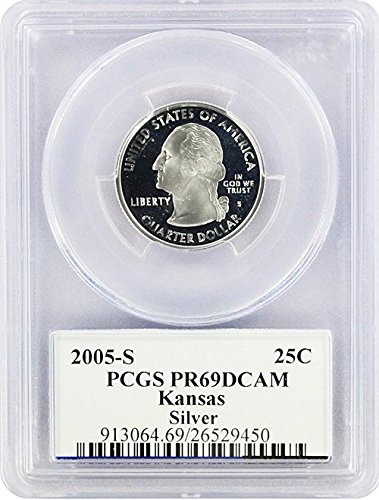 2005 Kansas State S Silver Proof Quarter PR-69 PCGS