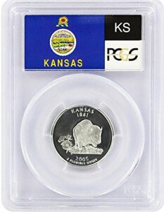 2005 kansas state s silver proof quarter pr-69 pcgs