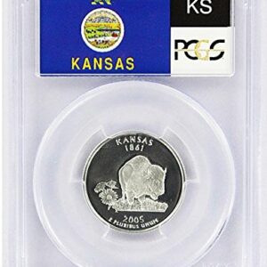 2005 Kansas State S Silver Proof Quarter PR-69 PCGS