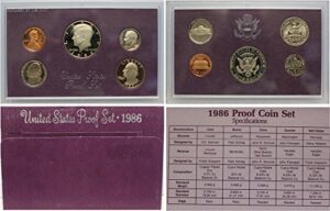 1986 s u.s. proof set in original government packaging