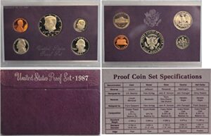 1987 s clad proof set collection us mint proof
