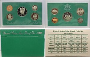 1996 s u.s. proof set in original government packaging