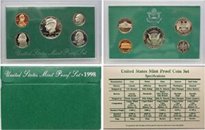 1998 s u.s. proof set in original government packaging