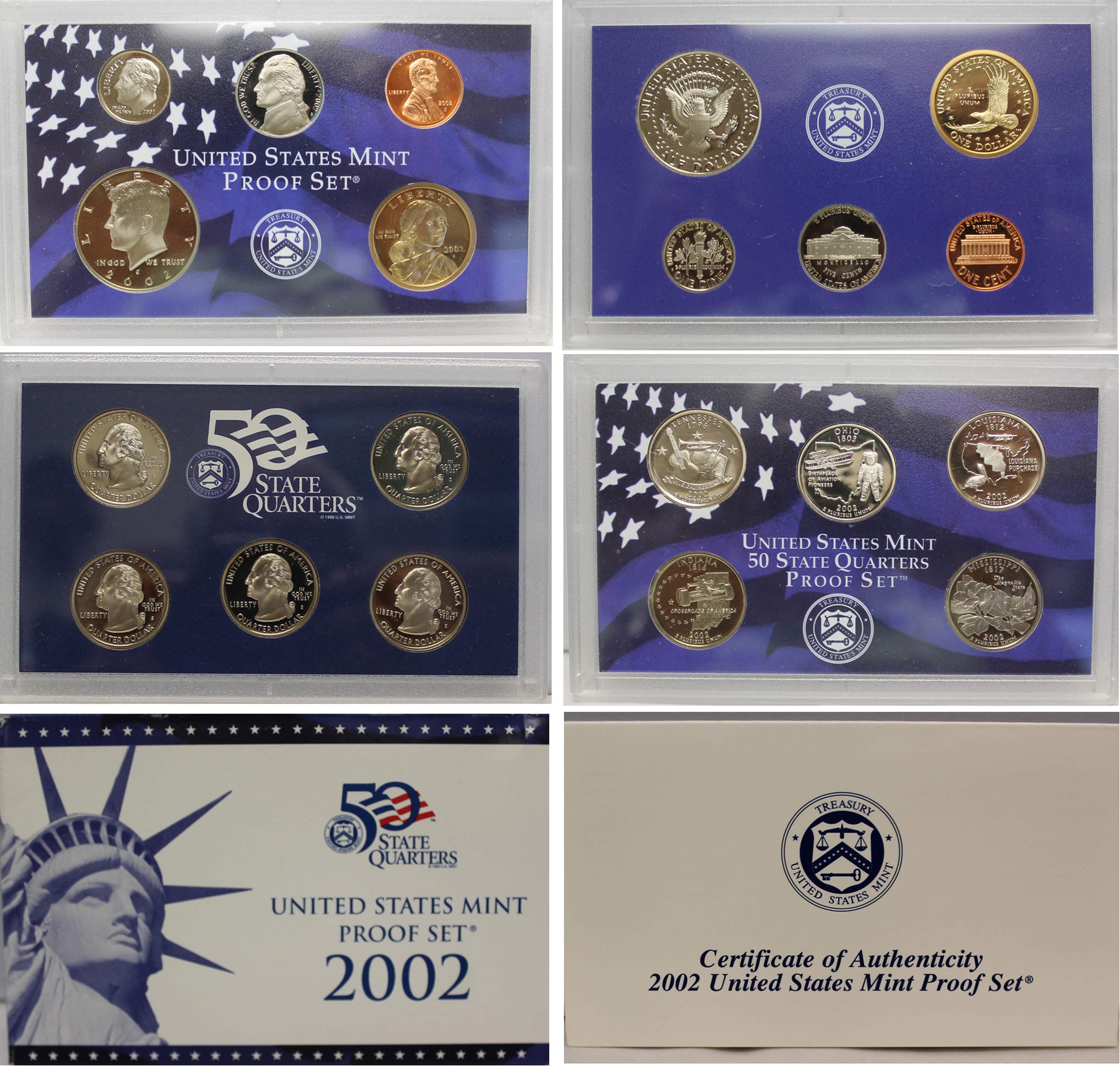 2002 S US Mint Proof Set Original Government Packaging